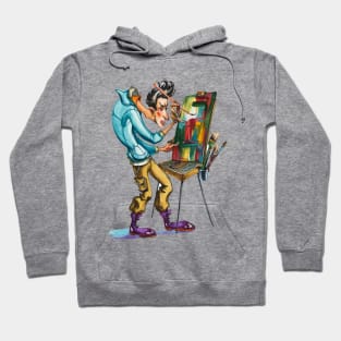 Male artist hand drawn Hoodie